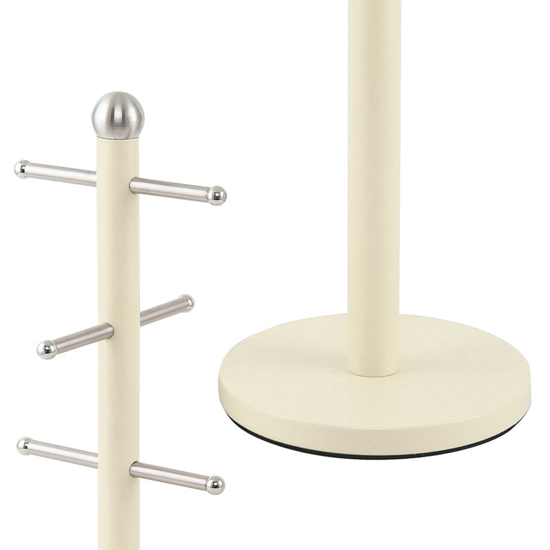 Dainty Steel Mug Tree, Cream