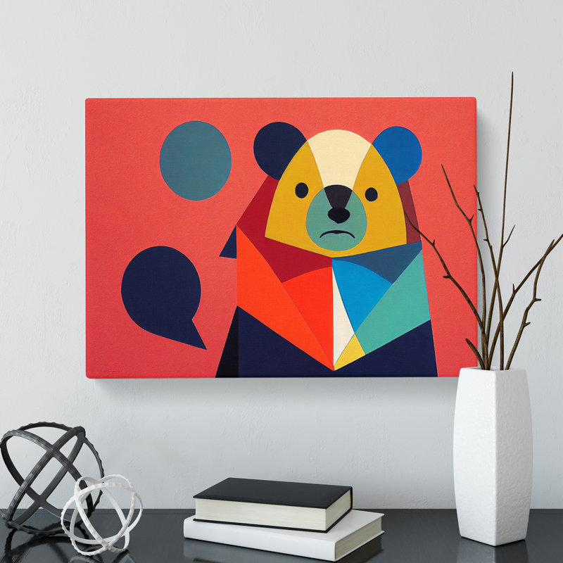 Teddy Bear Abstract Vol.3 - Wrapped Canvas, 40cm H x 60cm W x 3cm D