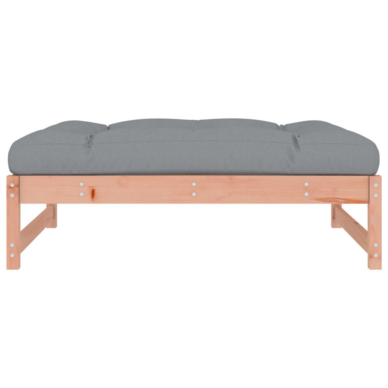 Assiah Solid Wood Outdoor Bench, Grey, Rosy Brown