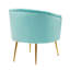 Fauteuil demi-tonneau en velours 24,46 po Javuneesha