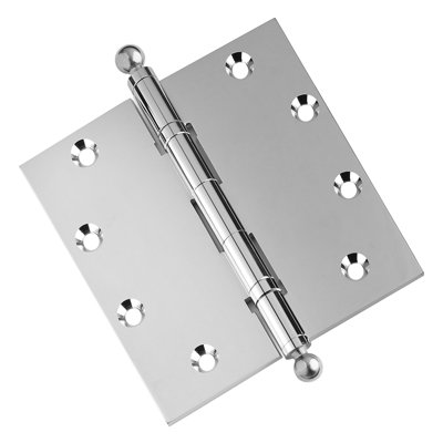 5" H x 5" W Solid Brass Ball Bearing Single Butt Door Hinge