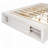 Queen Size Platform Bed Frame with 4 Storage Drawers and Footboard Storage Cubby, No Headboard, Modern Space-Saving Design-White-1300591196
