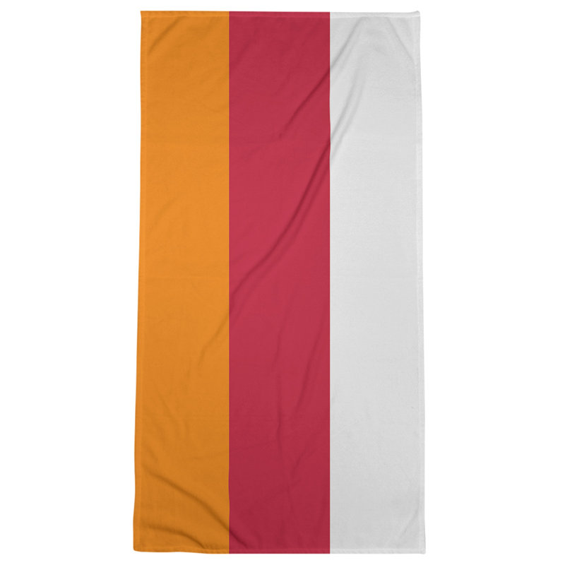 Beach Towel, Yellow/Gray/Red