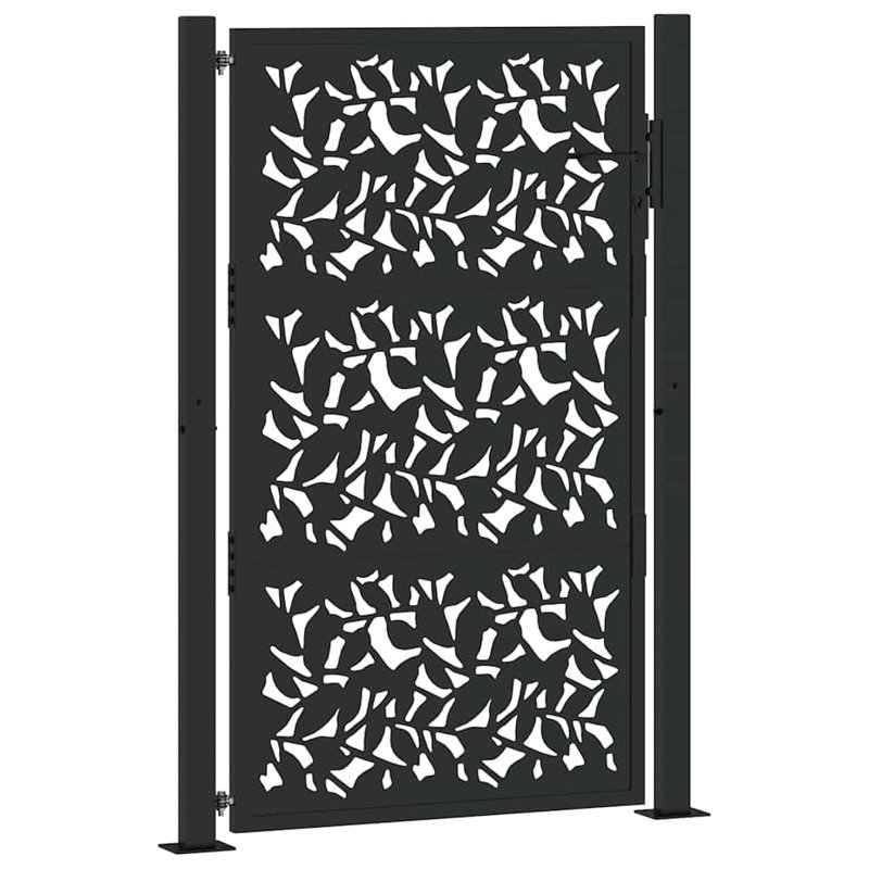 Barrière de jardin vidaXL noire 105 x 155 cm, Noir, 39,4 po x 59,1 po