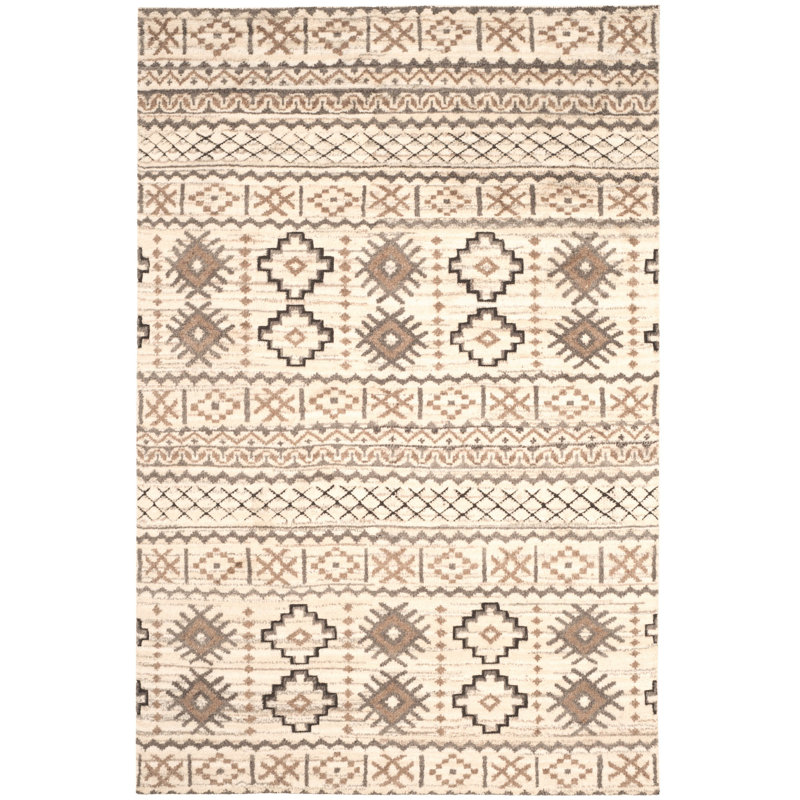 Palni Hand Knotted Wool Oriental Rug, Rectangle 6' x 9'