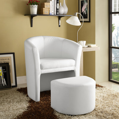 Fauteuil et repose-pieds en similicuir Divulge de Modway