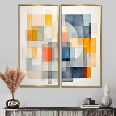 Motif de cubes multicolores IV - art géométrique abstrait