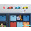Décalcomanie murale en tissu course cars