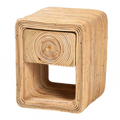 Table de chevet 1 tiroir Natural Rattan