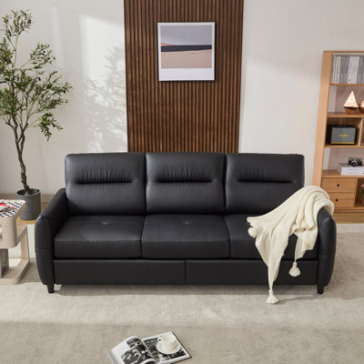 Garley 85.4 " Faux Leather Sofa