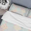 Ensemble de housse de couette multicolore à patchwork en microfibre rose / bleu-2068997513
