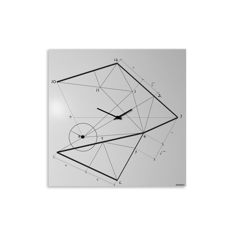 Nicoletti Metal Wall Clock, White/Black