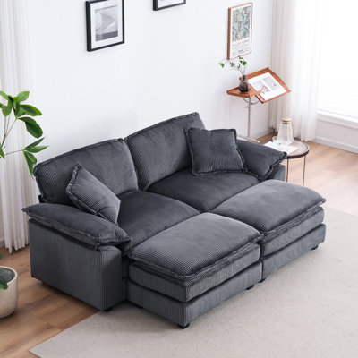 Ariaha 84.6'' Oversized Modular Combo Sofa with Ottoman
