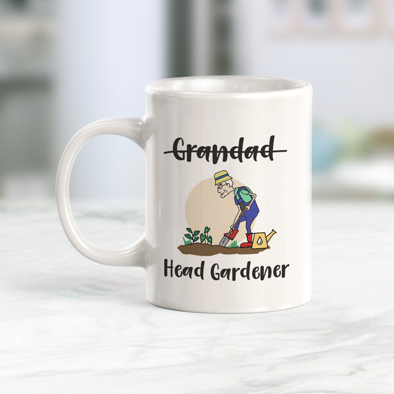 Grande tasse à café 11 oz Granddad Head Gardener, Ensemble de verres à lait