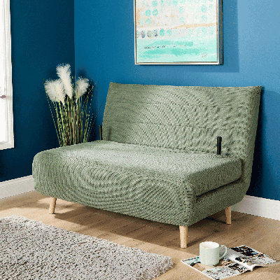 Lorena Clic Clac Upholstered Futon Sofa Bed Lounger Chair