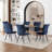 Chenille Upholstered Dining Chairs Metal Frame Side Chairs With Backrest For Kitchen Dining Room-1681846094-1681846090