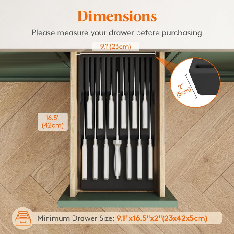 MforStyle 1 Slot Universal Knife Block, Black