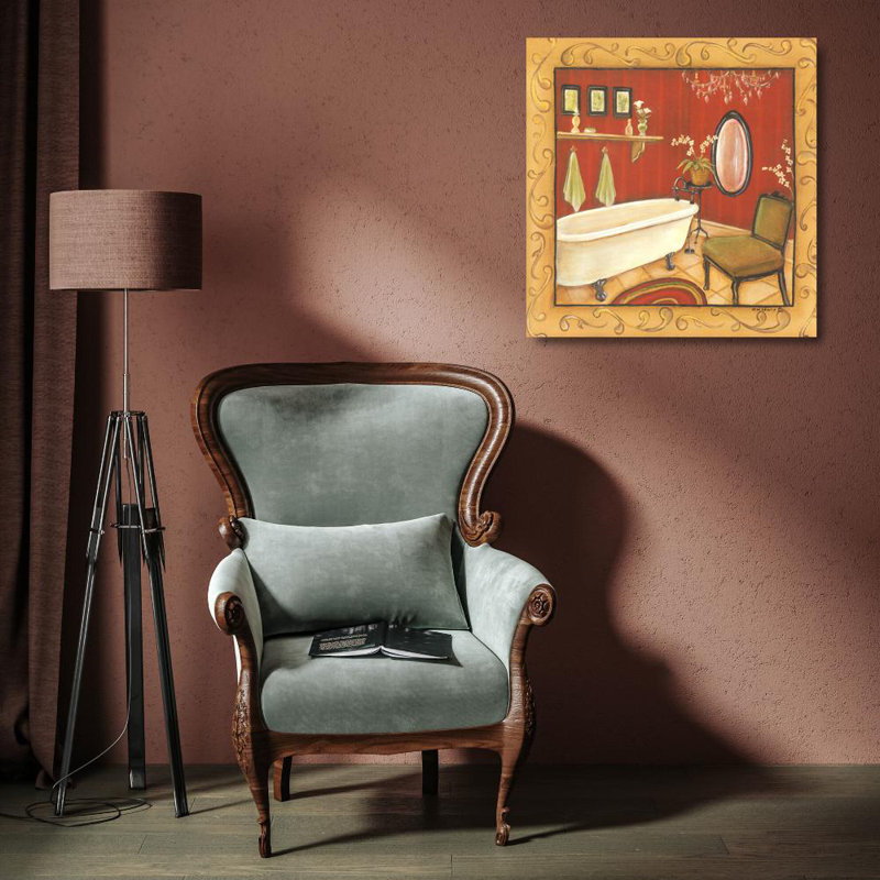 Baignoire de salle de bain rouge, H 15 po x l 15 po