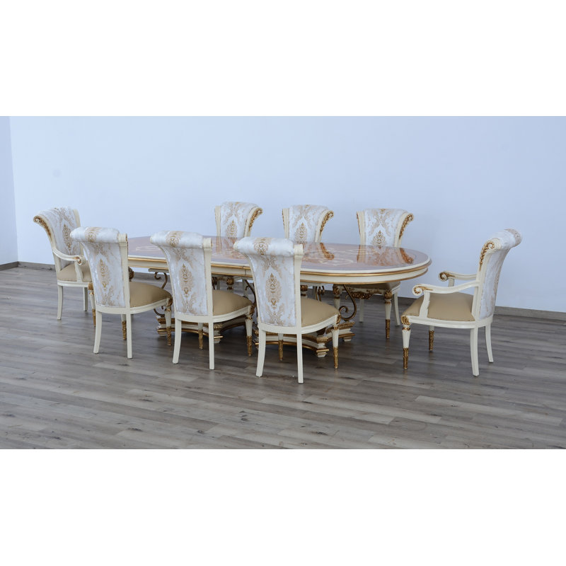 Valentina Oval Mahogany Wood Dining Table