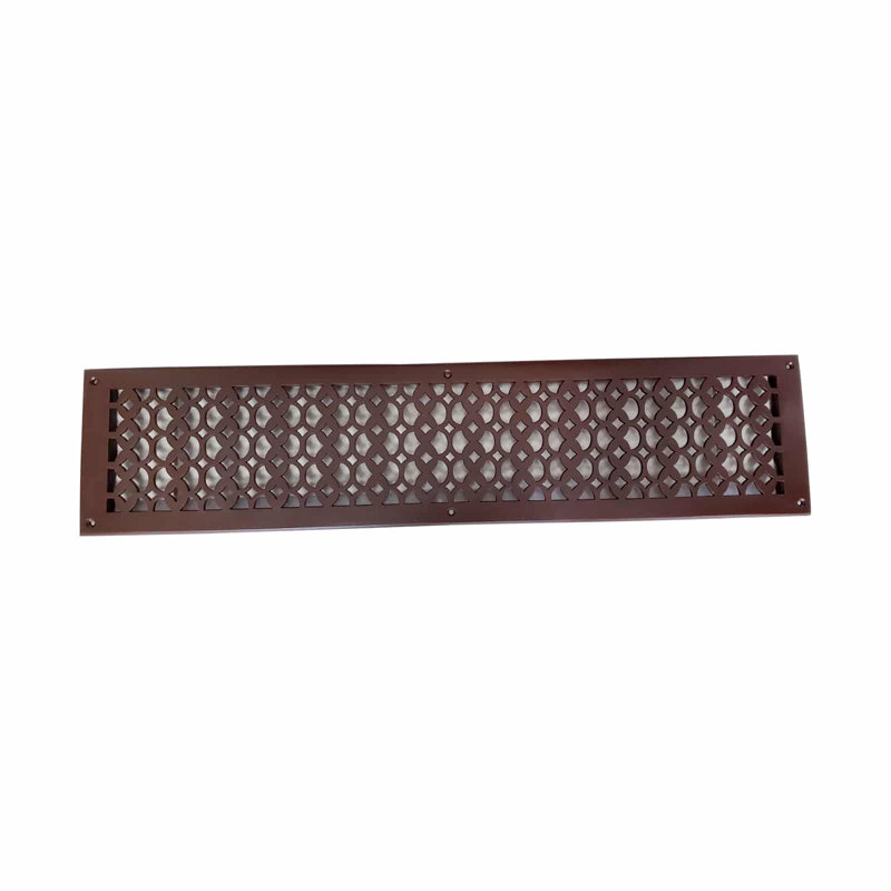 Grille murale en métal, Brun, 6 po x 30 po