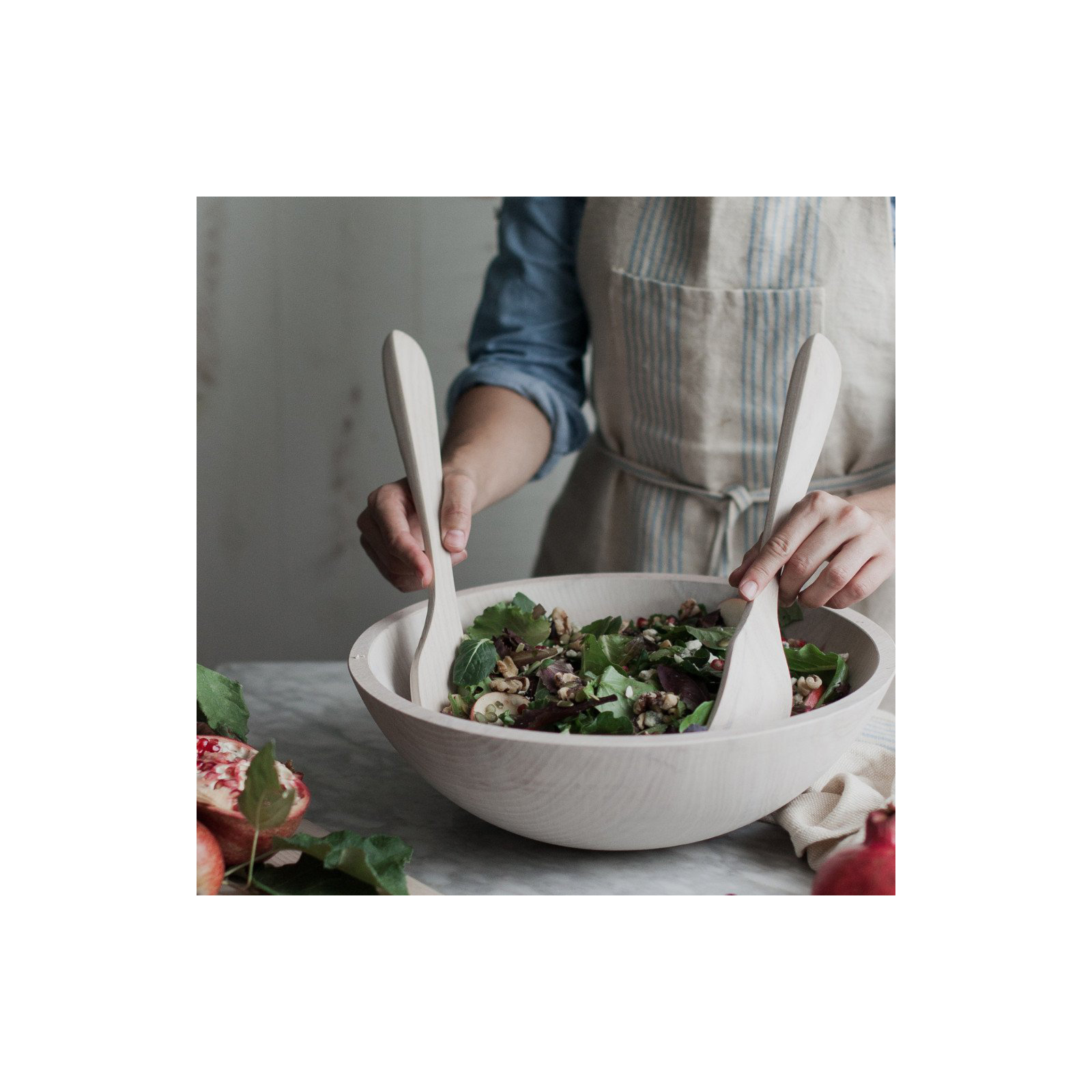 Salad Servers, White