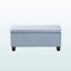 Repose-pieds rembourré avec rangement Sancerre en tissu bleu clair, H 15,59 po x l 34,79 po x P 14,7 po