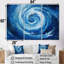 «Blue Swirl Wave Spiral VI», ensemble de reproductions d'art mural-107738735-107738737