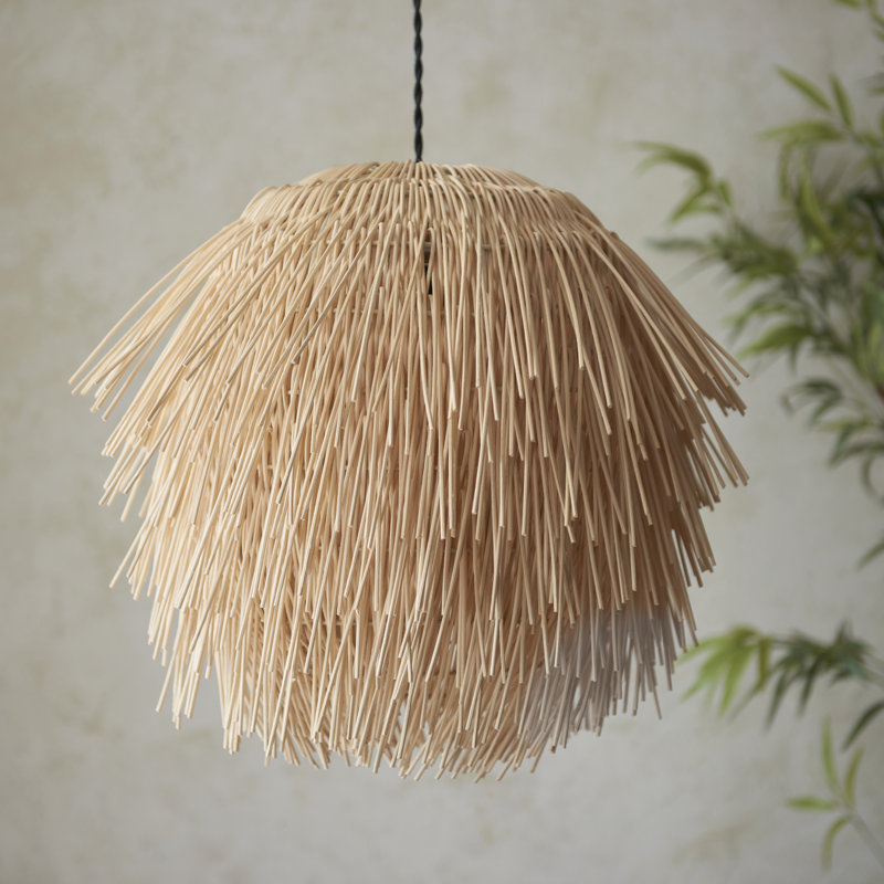 Pushpa Pendant light Lamp Shade (unwired) finished in Natural