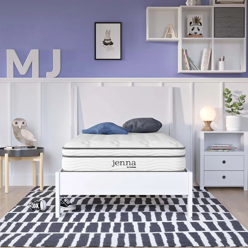 Modway Jenna Innerspring and Foam Mattress, Twin, 10"