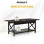 Traer Four Leg Coffee Table with Storage