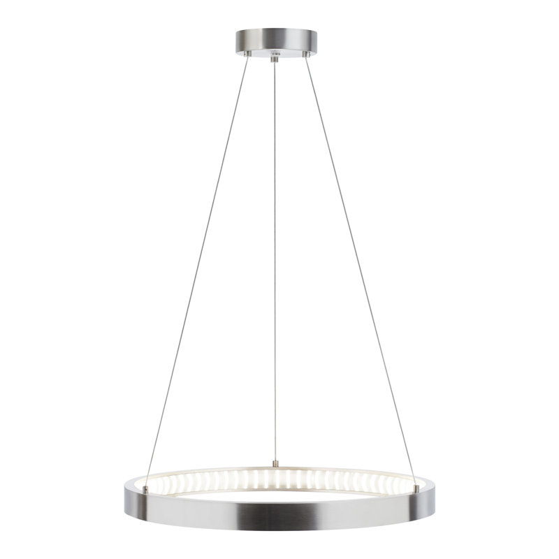 Bodiam 1 - Light LED Chandelier, Satin Nickel, 2" H x 30.4" W x 30.4" D
