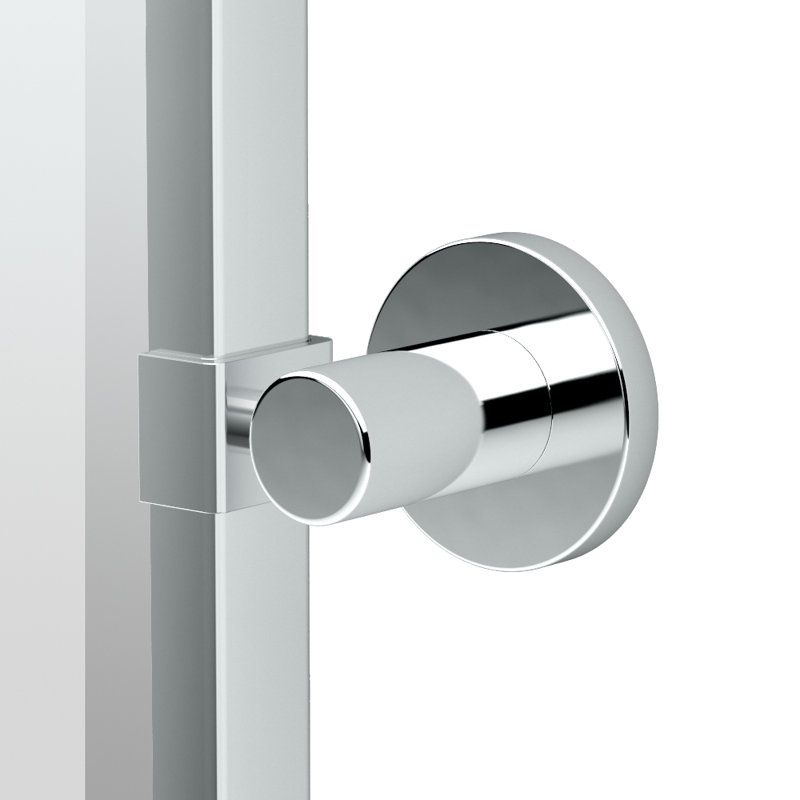Miroir de salle de bain Channel, Chrome, H 32,5 po x l 27,63 po