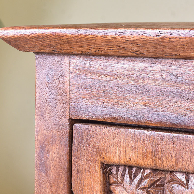 Armoire à chaussures d'entrée en bois massif de style thaïlandais