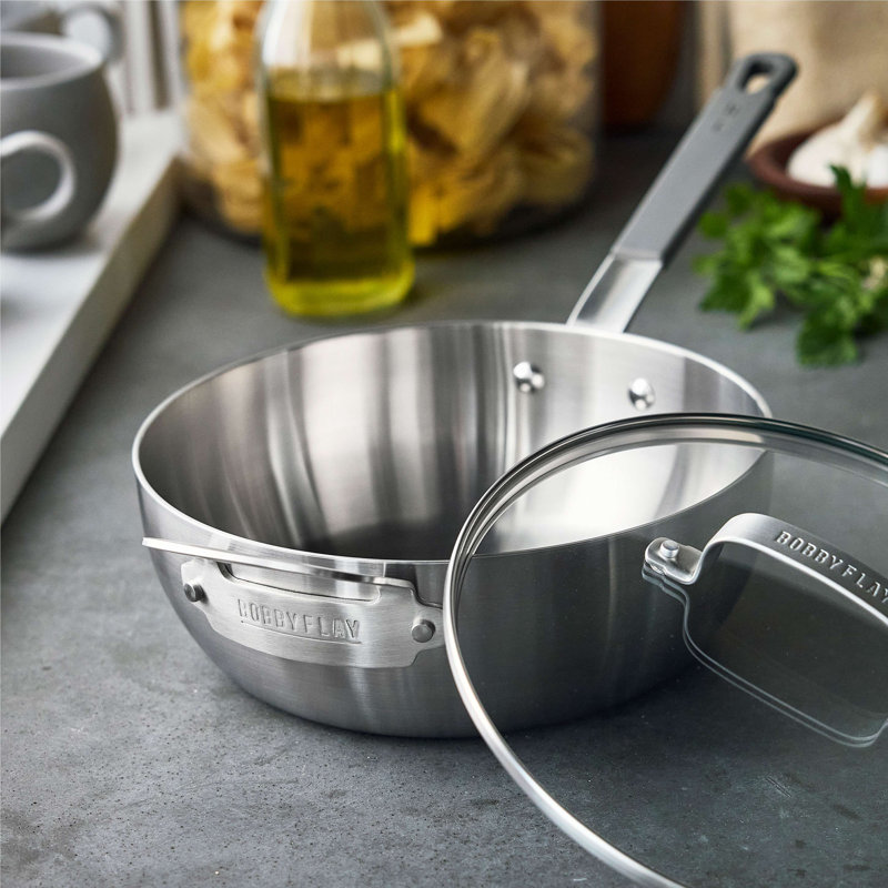 Bobby Flay by GreenPan 3.57QT Stainless Steel Chef’s Pan with Lid