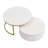 Modern Round Nesting Coffee Table Fluted With Drawer In White & Gold In 31.5"
