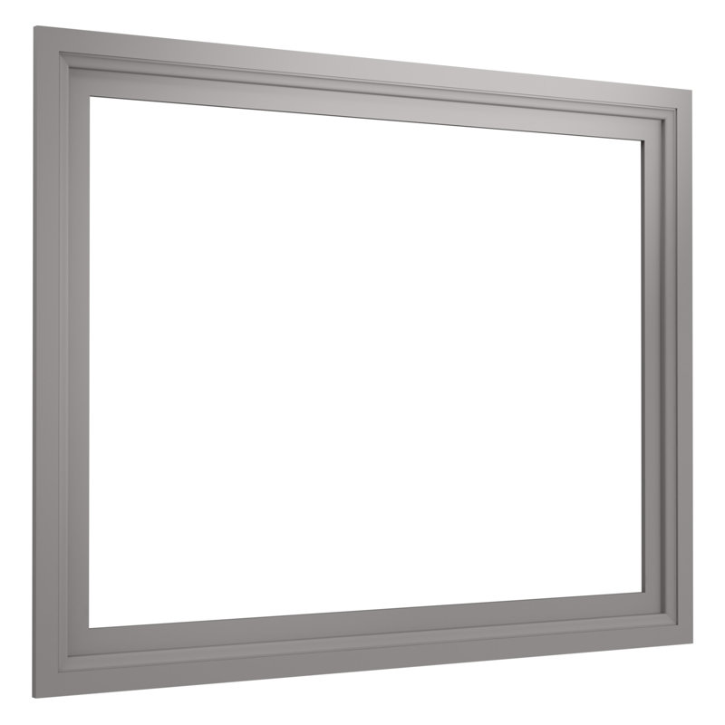 Contour de l'armoire à pharmacie en damas, 40 po de largeur, Mohair gris, Moulé