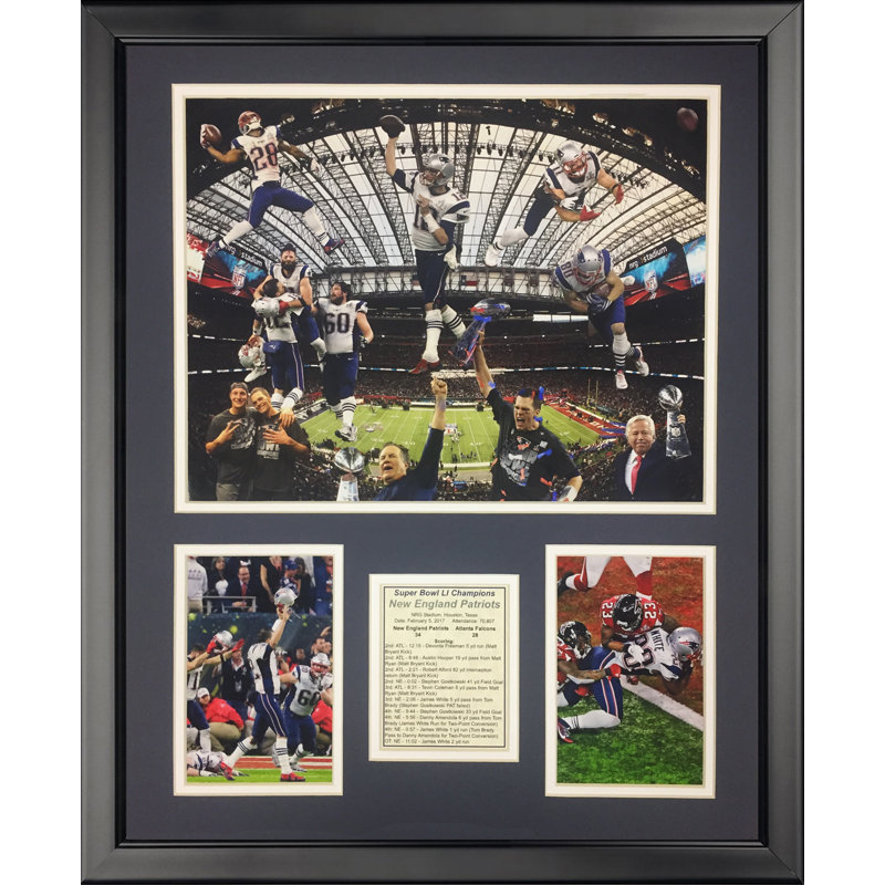« 2016 new england patriots champions collage », souvenirs encadrée