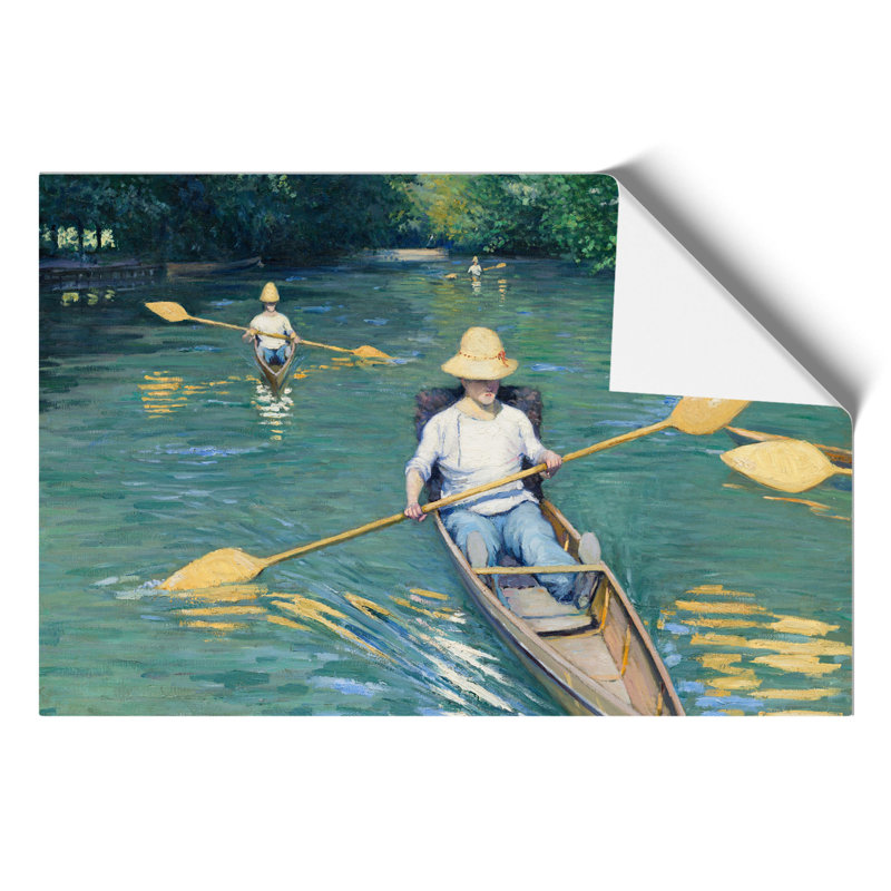Skiffs On The Yerres by Gustave Caillebotte - No Frame Painting, 42cm H x 59cm W x 0.1cm D