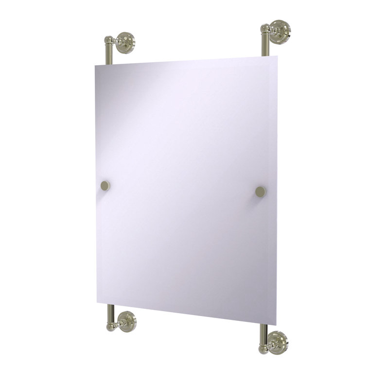 Marchmont Wall Mirror, Polished Nickel, 32" H x 21" W