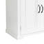 Grande armoire de salle de bain blanche avec rangement moderne avec rangement: portes et tiroir fonctionnel-308923013
