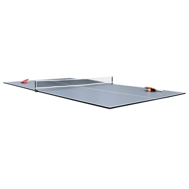 Rack Virgo Table Tennis Conversion Top For Billiard/pool Table 4 Piece, Gray