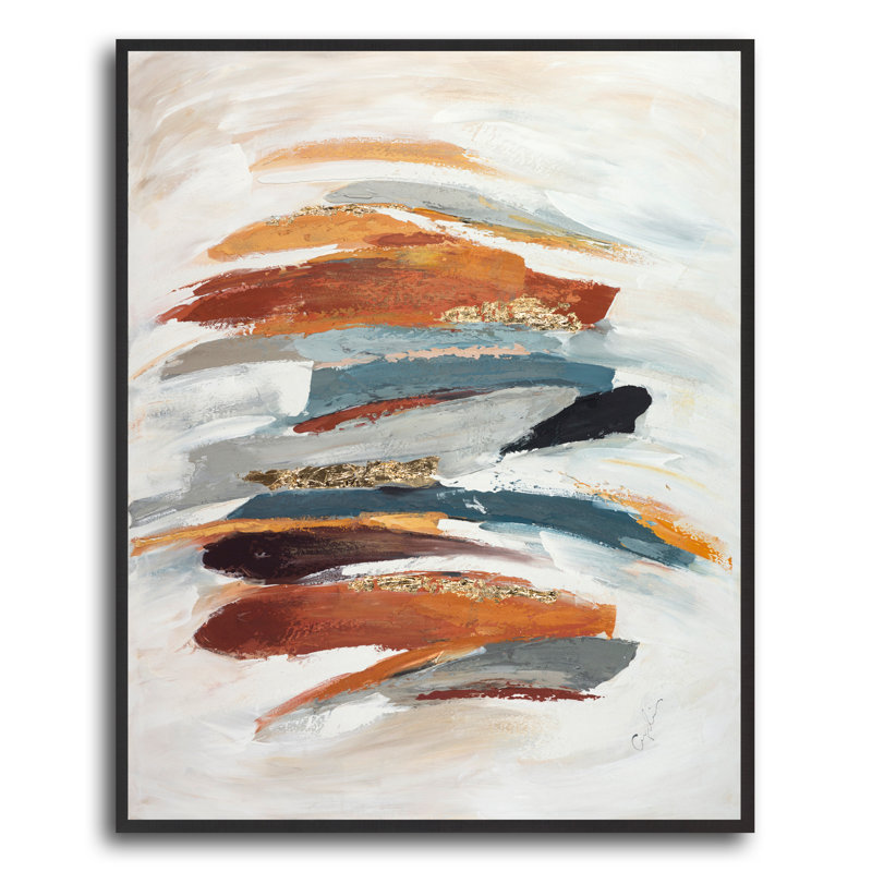 Everlong - Peinture sur toile, Cadre Carmel noir