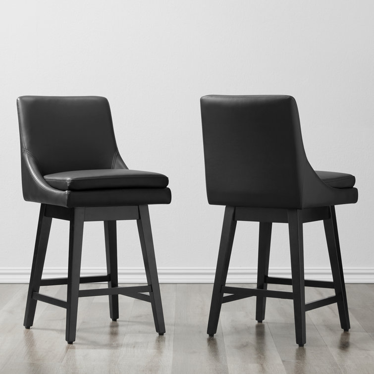 Aleksy Swivel Counter & Bar Stool Set of 2
