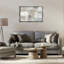 Art mural sur toile flottant abstrait subtil structuré neutre, design par Hannah Dawson-1274604161-1274604173