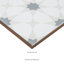 Carrelage mural en porcelaine mate Encaustic 8 po x 8 po Amara-91710235
