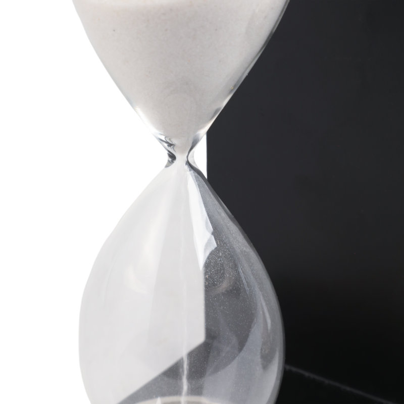 Decorative Hourglass Sand Timer Bookends - Modern Book Ends for Home, Bookshelf, or Desk Decor - Set of 2, 10", Black