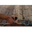 Tapis oriental ivoire à rayures marocaines 6 x 10