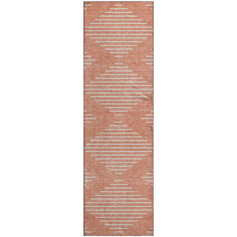 Tapis géométrique Premium lavable à la machine Colmenero AMF1016, Tapis de couloir 2 pi 3 po x 7 pi 6 po
