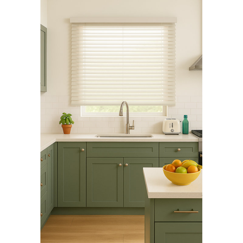 Cordless Faux Wood Blind 37"W X 60"L, 37"W x 60"L