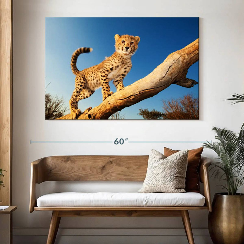 Brampt Cheetah Cub, 34" H x 51" W